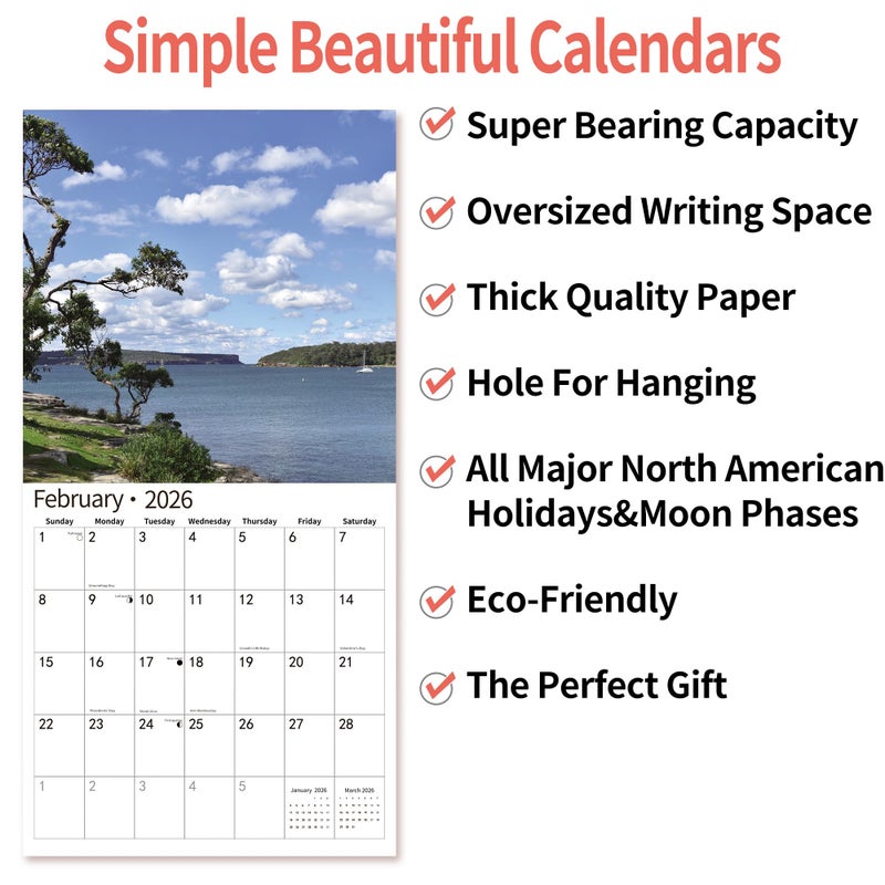windrio 2026 Wall Calendar,Calendar 2026, July 2025 - December 2026, Wall Calendar Whispers Of The Wild, 12" x 24" Opened,Full Page Months Thick & Sturdy Paper for Gift Perfect Calendar Organizing Planning - Image 5