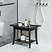 Bamfan Bamboo Shower Bench Inside Shower Stool with SpaceEfficient Storage Shelf Shower Bath Chairs Spa Seats for Bathroom Great for All Ages Unisex Elderly Waterproof Black - Image 4