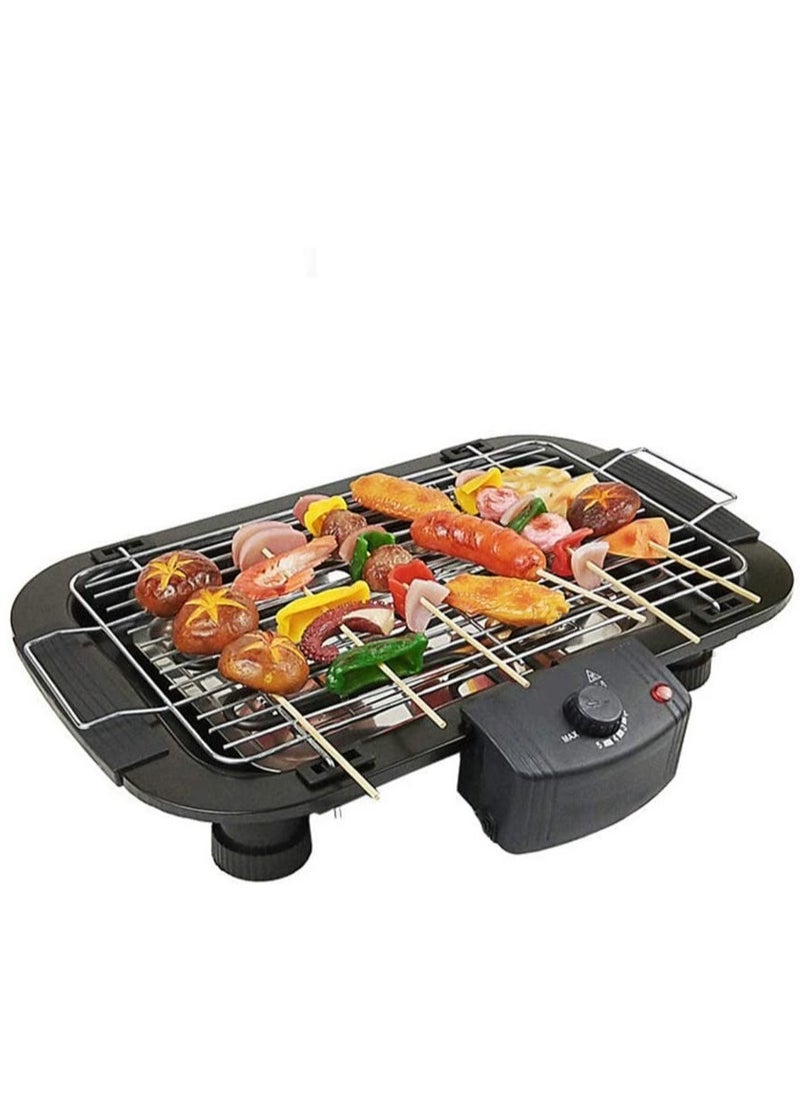 ELTRAZONE Smokeless Indoor/Outdoor Electric Grill Portable Tabletop Grill Kitchen BBQ Grills Adjustable Temperature Control,Removable Water Filled Drip Tray,2000W,Black（EU Plug）  - Image 4