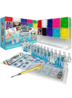 Rainbow Loom ® Combo Set Features 4000+ Colorful Rubber Bands 2 Step By Step Bracelet Instructions Organizer Case Great Gift For Kids 7+ To Promote Fine Motor Skills  - Image 1