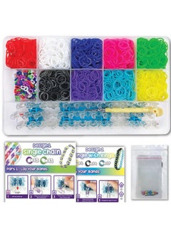 Rainbow Loom ® Combo Set Features 4000+ Colorful Rubber Bands 2 Step By Step Bracelet Instructions Organizer Case Great Gift For Kids 7+ To Promote Fine Motor Skills  - Image 3