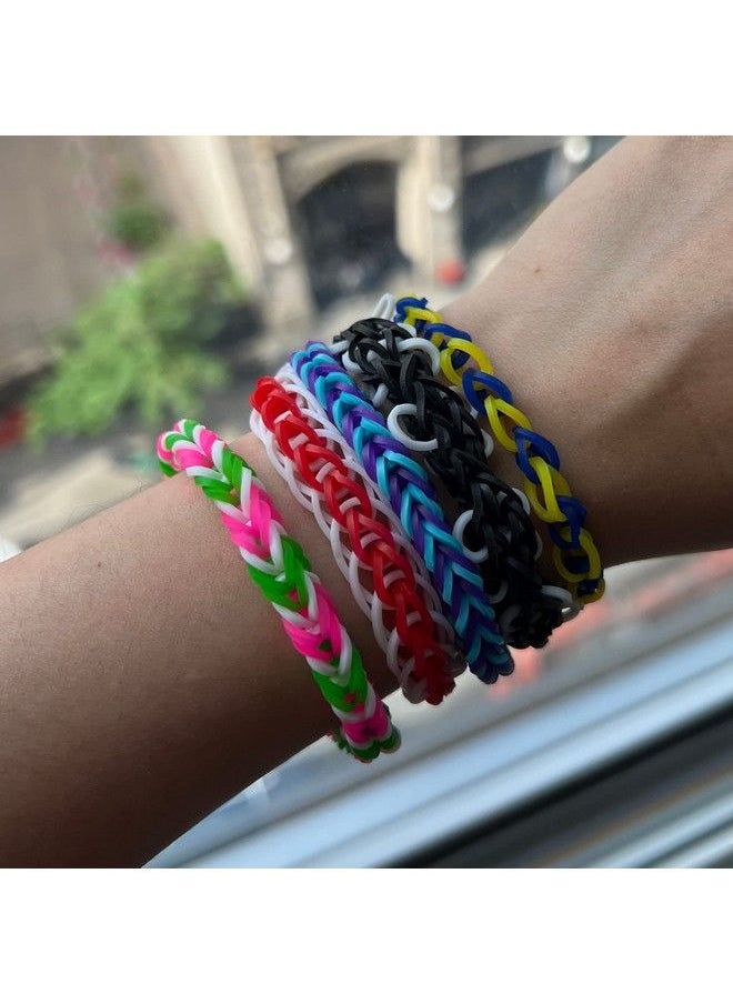 Rainbow Loom مجموعة كومبو تحتوي على أكثر من 4000 شريط مطاطي ملون وتعليمات سوار خطوة بخطوة وحافظة منظمة وهدية رائعة للأطفال من سن 7 سنوات فما فوق لتعزيز المهارات الحركية الدقيقة  - Image 5