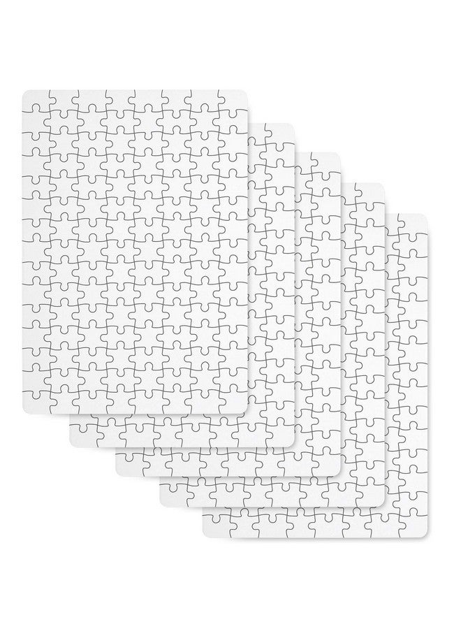 سكايليتي 6 مجموعات من ألغاز الفراغات التسامي A5 ألغاز الصور المقطوعة البيضاء ألغاز فارغة يمكنك صنعها بنفسك ألغاز فارغة لنقل التسامي والنقل الحراري والطباعة بالضغط الحراري 7.8 × 5.7 بوصة 80 قطعة/مجموعة - Image 1