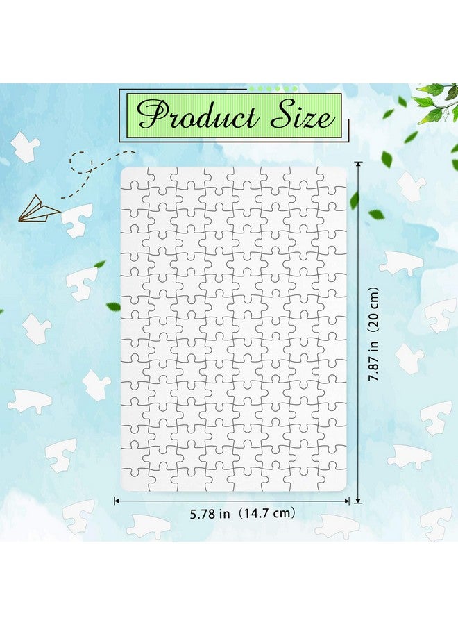 سكايليتي 6 مجموعات من ألغاز الفراغات التسامي A5 ألغاز الصور المقطوعة البيضاء ألغاز فارغة يمكنك صنعها بنفسك ألغاز فارغة لنقل التسامي والنقل الحراري والطباعة بالضغط الحراري 7.8 × 5.7 بوصة 80 قطعة/مجموعة - Image 2