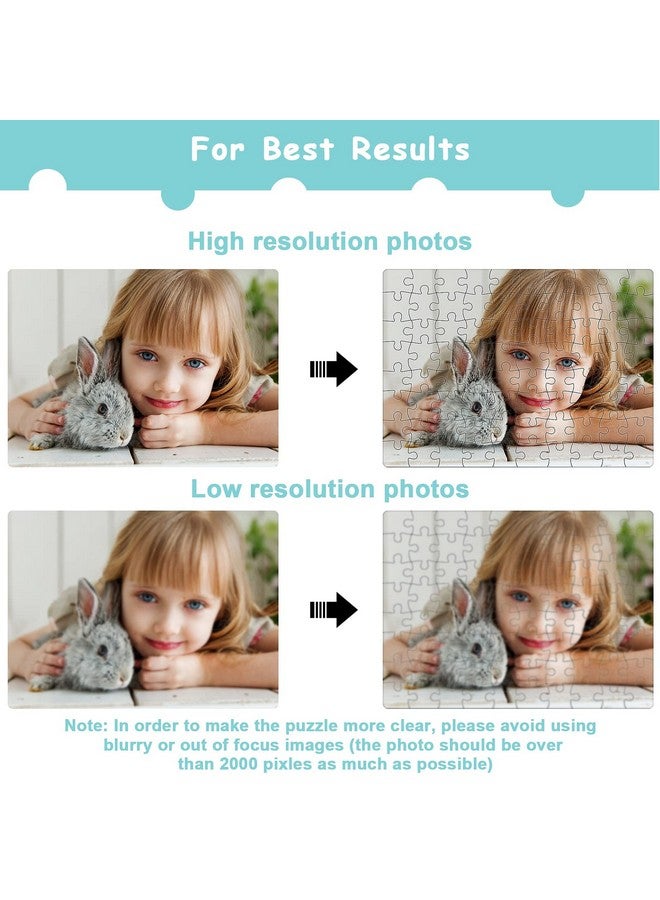 سكايليتي 6 مجموعات من ألغاز الفراغات التسامي A5 ألغاز الصور المقطوعة البيضاء ألغاز فارغة يمكنك صنعها بنفسك ألغاز فارغة لنقل التسامي والنقل الحراري والطباعة بالضغط الحراري 7.8 × 5.7 بوصة 80 قطعة/مجموعة - Image 4