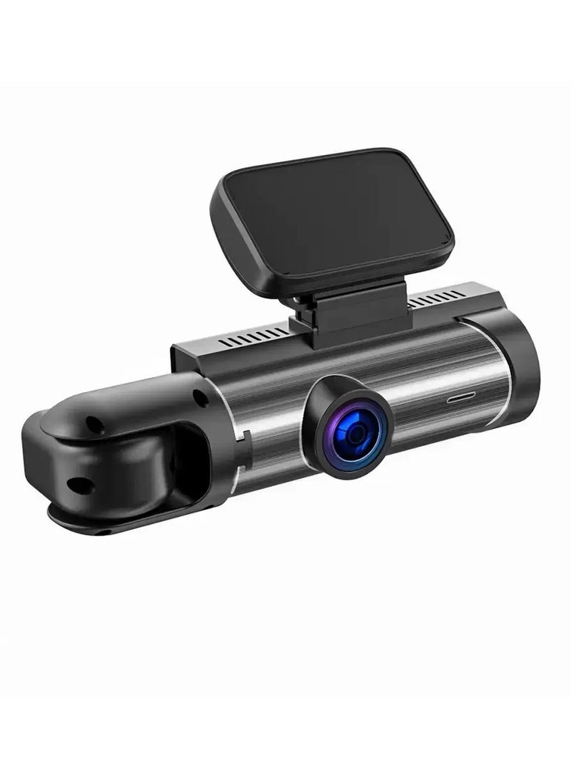 1080P dual-camera driving recorder, front and rear dual cameras, car camera with night vision function, parking monitoring loop recording application, gravity sensor, equipped with 3.16-inch IPS screen, dual-lens driving recorder, free 32GB memory card - Image 1