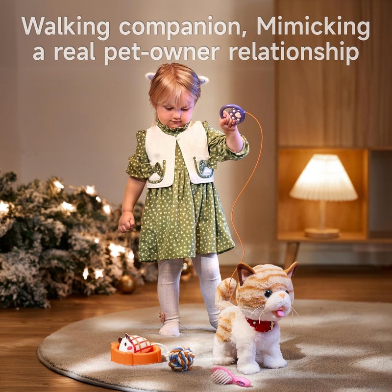 Interactive Plush Cat Toy for Kids - Electronic Walking Kitten with Remote Control - Image 4