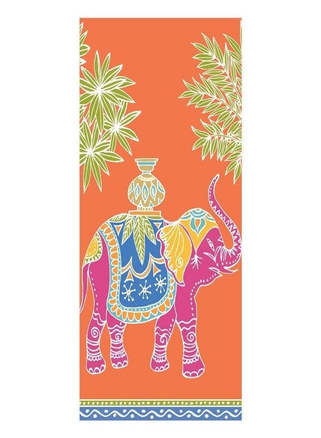 Caspari Royal Elephant Paper Guest Towel Napkins in Orange, Pack of 15 - Image 2