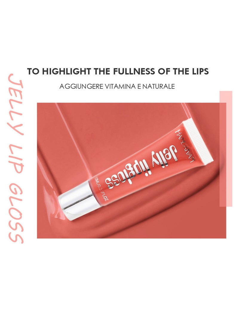 Handaiyan Lip Gloss Hydrating Moisturizing Long Lasting High Glossy Jelly Lip Stain Super Gloss Balm Oil Tinted Treatment Lip Glow Glass Shine Glitter Makeup Beauty Colored Bright Lifter For Women Girls - Image 4