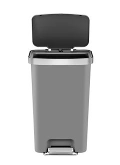 EKO HANA SERIES | Brushed Matte Finish | Soft-Closing | Fingerprint-Resistant | Step Trash Bin | Pet-proof Lockable Lid | 50L  - Image 4
