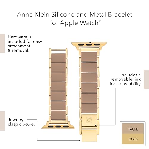 ANNE KLEIN سوار أن كلاين السيليكوني للأزياء لساعات آبل، آمن، قابل للتعديل، بديل لسوار ساعة آبل، يناسب معظم المعاصم - Image 3