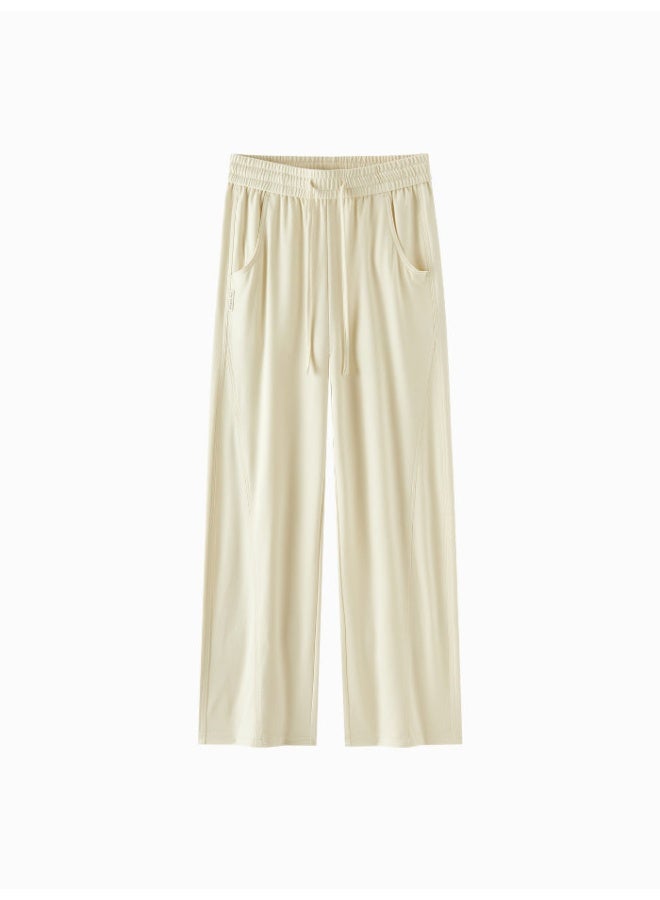 سيمير بنطلون رياضي بلون سادة بتصميم ساق واسعة للنساء - Image 1