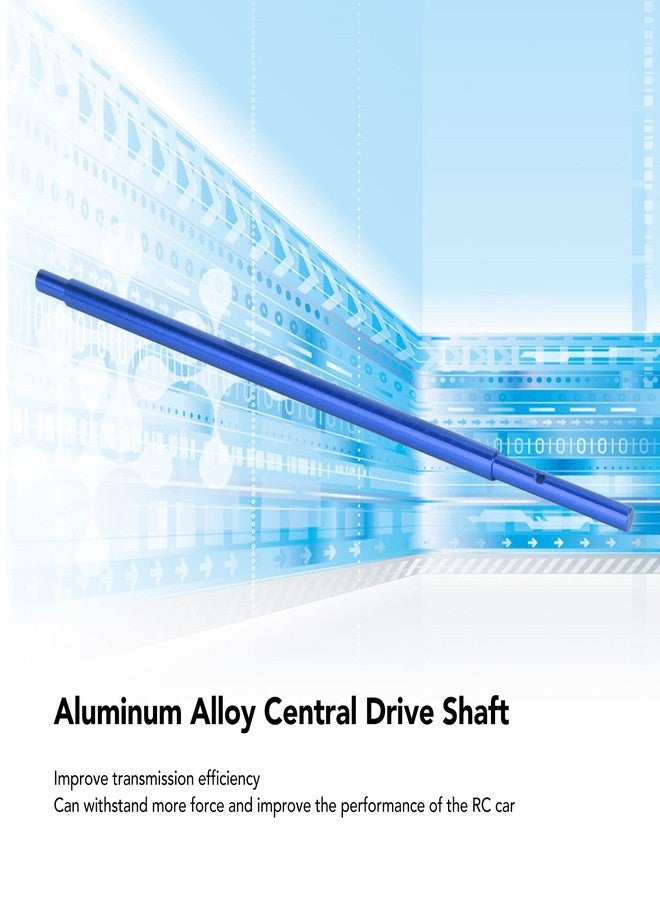 Dilwe RC Drive Shaft, RC Drive Shaft Aluminum Alloy Replacement Central Driveshaft for LaTrax Teton 1/18 Crawler(Blue) - Image 5
