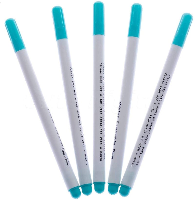Hesch 9 Hesch 9 Fabric Marker Pens For Clothes Water Erasable Set Of 5 