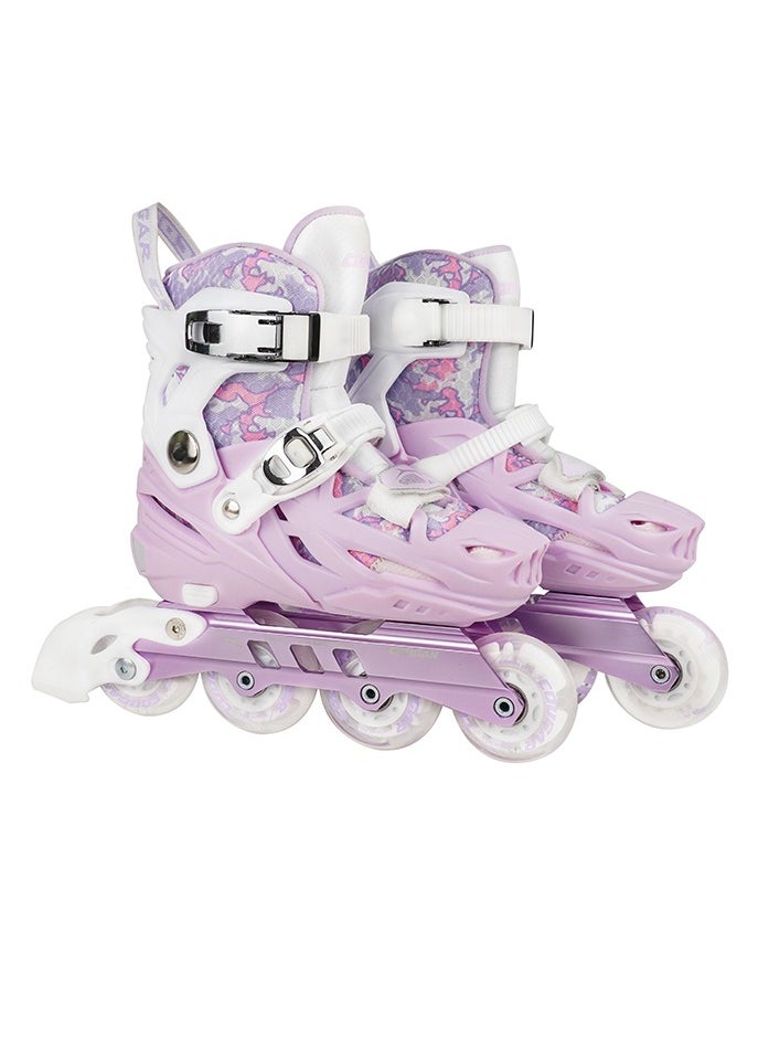 Cougar Cougar 315 Adjustable Roller Skate Shoes with 4 Light Up PU Wheels for Outdoor and Indoor Boys Girls, Beginners and Adults, Color: Purple; Size: 36-39  - Image 1