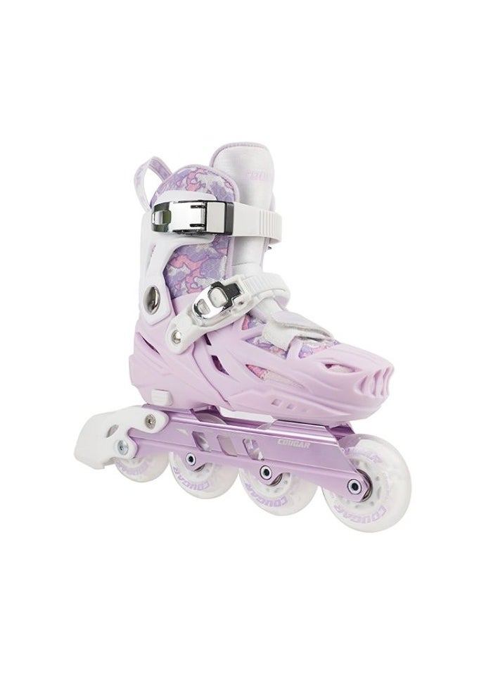 Cougar Cougar 315 Adjustable Roller Skate Shoes with 4 Light Up PU Wheels for Outdoor and Indoor Boys Girls, Beginners and Adults, Color: Purple; Size: 36-39  - Image 2