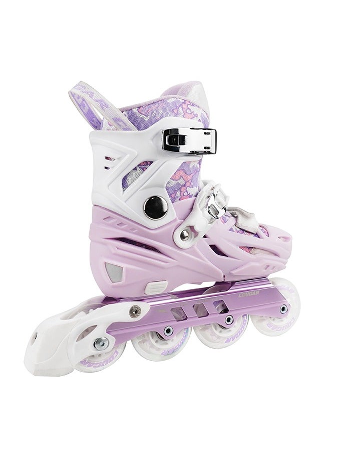 Cougar Cougar 315 Adjustable Roller Skate Shoes with 4 Light Up PU Wheels for Outdoor and Indoor Boys Girls, Beginners and Adults, Color: Purple; Size: 36-39  - Image 3