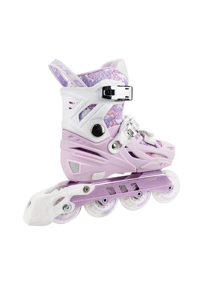 Cougar Cougar 315 Adjustable Roller Skate Shoes with 4 Light Up PU Wheels for Outdoor and Indoor Boys Girls, Beginners and Adults, Color: Purple; Size: 36-39  - Image 4