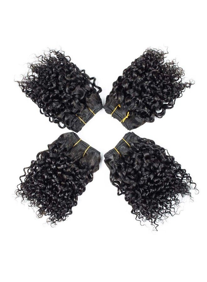Jinhongze Human Hair Bundles Kinky Curly Bundles Human Hair Curly Wave Hair 4 Bundles Human Hair 50 Gram/Bundle 8A Unprocessed Kinky Curly Wave Bundles (8 8 8 8 1b) … - Image 5
