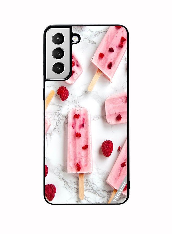 VR CREATIVE Protective Case Cover For Samsung Galaxy S22 5G Gulabi Icecream Design Multicolour - Image 1