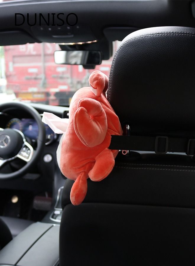 DUNISO Cartoon Car Sun Visor Tissue Box Holder Paper Towel Napkin Box Cover Seat Back Bracket Portable Car Mount Organizer Car Accessories  - Image 3