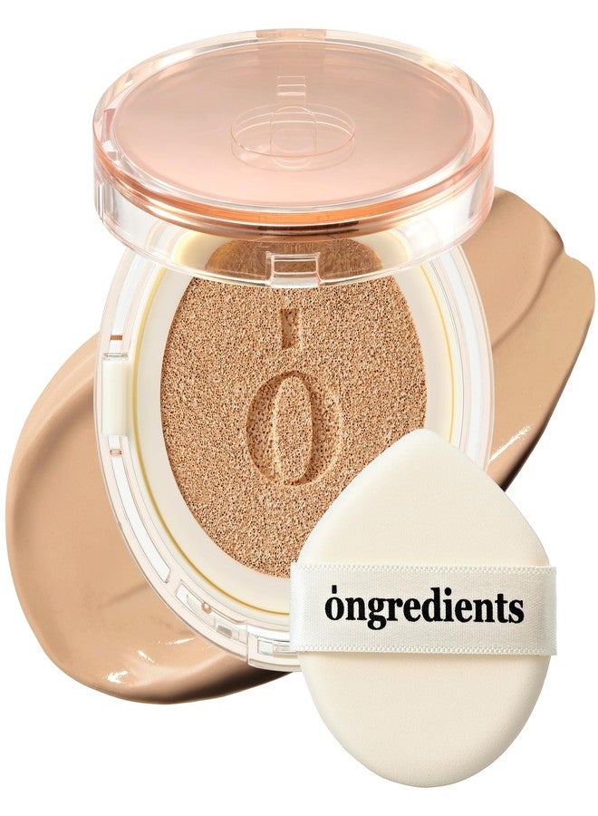 ONGREDIENTS Skin Barrier Glow Cover Cushion, All-day Coverage, Glow Finish, Lightweight, Skincare-Like Texture, Non-cakey Makeup, Korean Cushion Foundation (#31N Sand, 0.49 oz) - Image 1