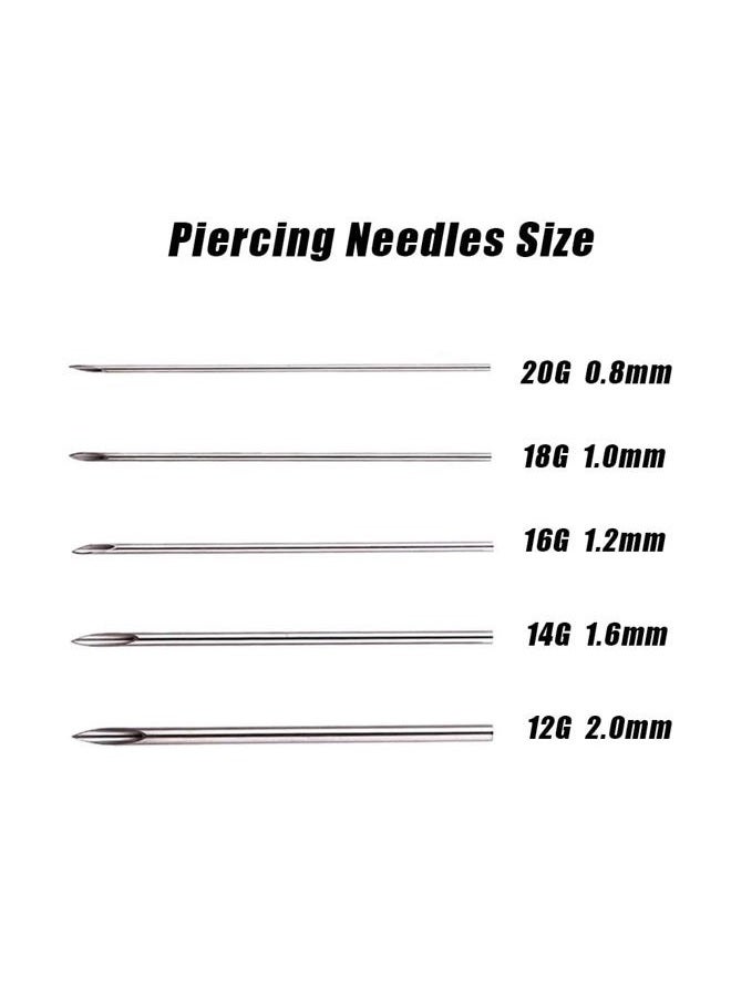 Peslief Piercing Needles LQ 100Pcs 14G Body Piercing Needles Disposable Professional Piercing Needles for Body Ear Navel Nose Lip Nipple (14G 100PC) - Image 2