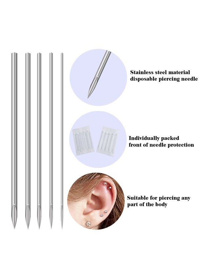 Peslief Piercing Needles LQ 100Pcs 14G Body Piercing Needles Disposable Professional Piercing Needles for Body Ear Navel Nose Lip Nipple (14G 100PC) - Image 5