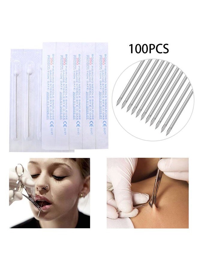 Peslief Piercing Needles LQ 100Pcs 14G Body Piercing Needles Disposable Professional Piercing Needles for Body Ear Navel Nose Lip Nipple (14G 100PC) - Image 4