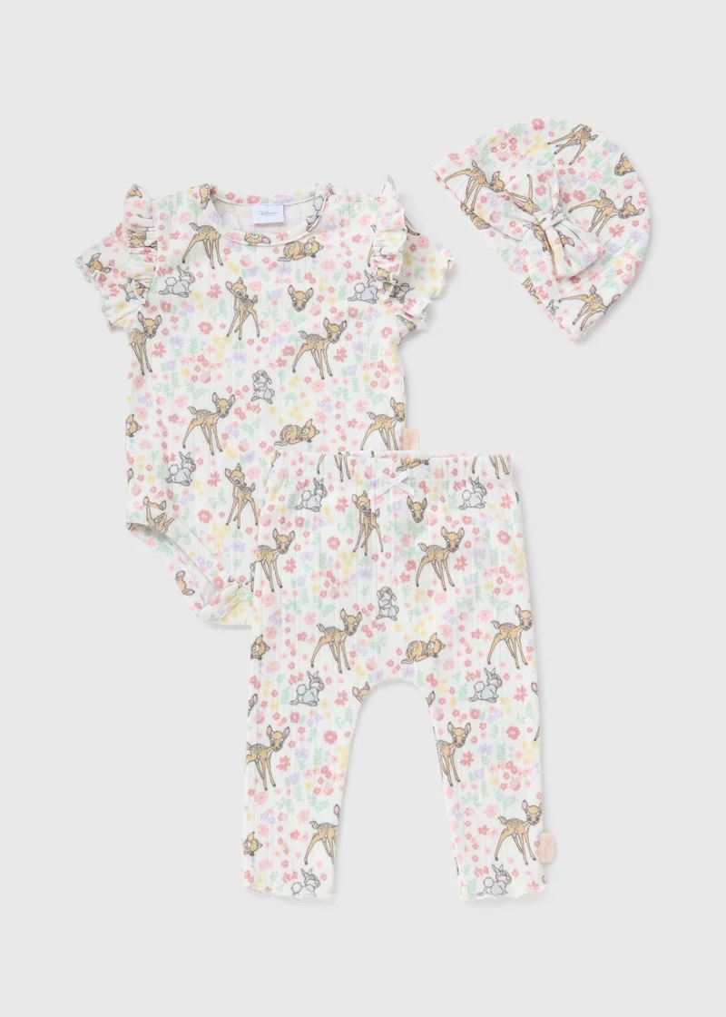 ماتلان Disney Baby Cream Bambi Bodysuit & Legging Set