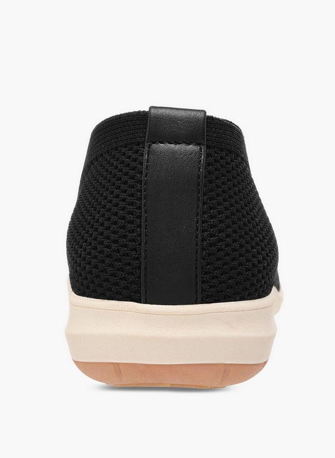 Flora Bella By Shoexpress Textured Slip-On Loafers with Buckle Accent - Image 5