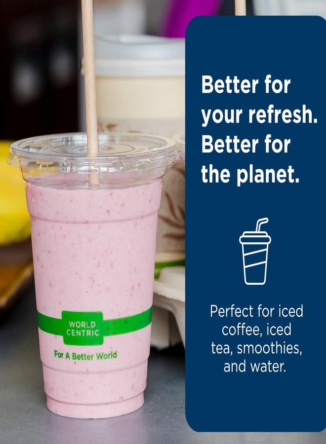 World Centric Compostable Clear Cold Cups, 16 Oz (Pack of 20), PLA Beverage Cup Made from Plants and Minerals, Sustainable, Strong, Perfect for Iced Coffee, Iced Tea & Smoothies - Image 4