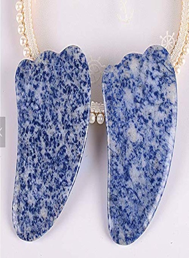 KANHA HANDICRAFT's SODA LITE Stone(3 Spike) Gua Sha Tool,Natural Healing Stone Gua Sha Tool for Facial Skincare,Lifting Your Face and Lymphatic Drainage.Size=3 inch - Image 3