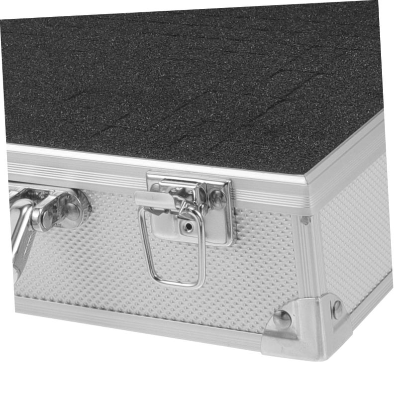 Silver Aluminum Tool Case Hard Briefcase Storage Box - Image 5