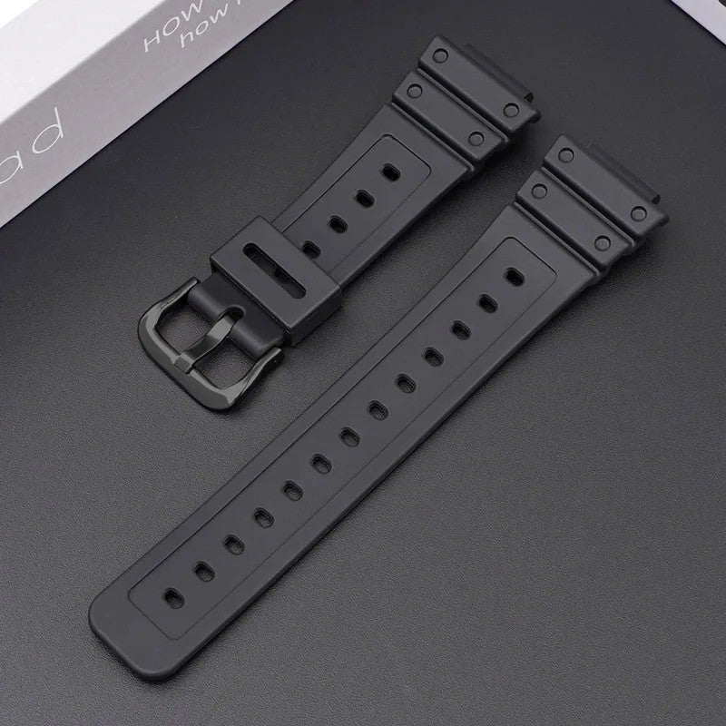 Bluejw حزام مطاطي بديل لساعات كاسيو جي-شوك GA-2100 DW-5600 – حزام رياضي من TPU بعرض 16 مم مع مشبك من الفولاذ المقاوم للصدأ - Image 1