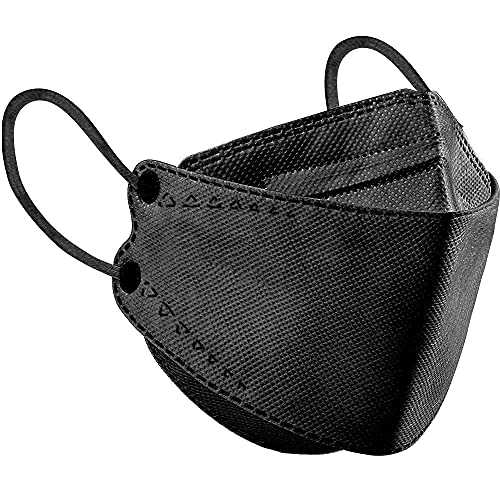 Gerlisay 60pcs KF94 Face Masks Adult 3D Fish Type Masks Face Mask 4-Ply Filter Non Woven Fabric Face Masks Black Navy 60Pcs - Image 2