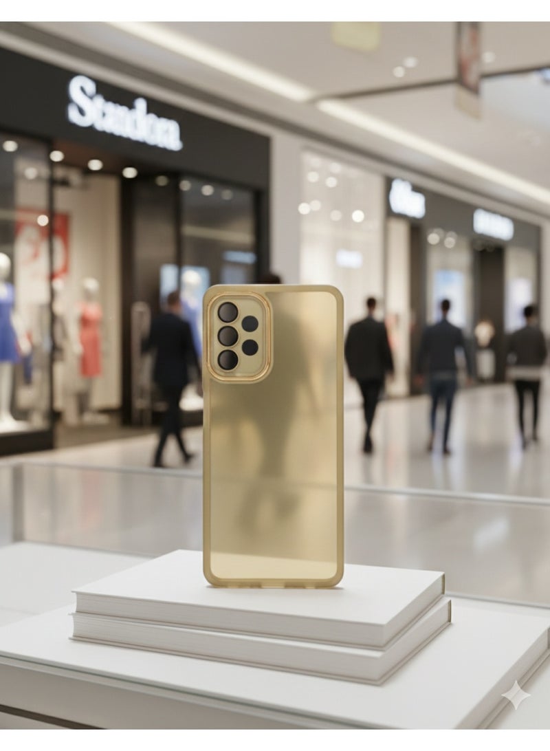 Grace Matte Finish Back Cover Case for Samsung A13 - Elegant Metallic Ribbon Design - Full Camera Protection & Non-Slip Grip - Image 3