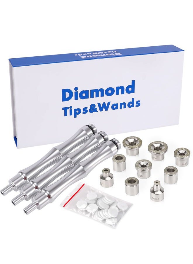Yofuly 9 PCS Microdermabrasion Tips and 3 Wands, Yofuly Dermabrasion Replacement Tips, Microdermabrasion Machine Accessories with Cotton Filter - Image 1