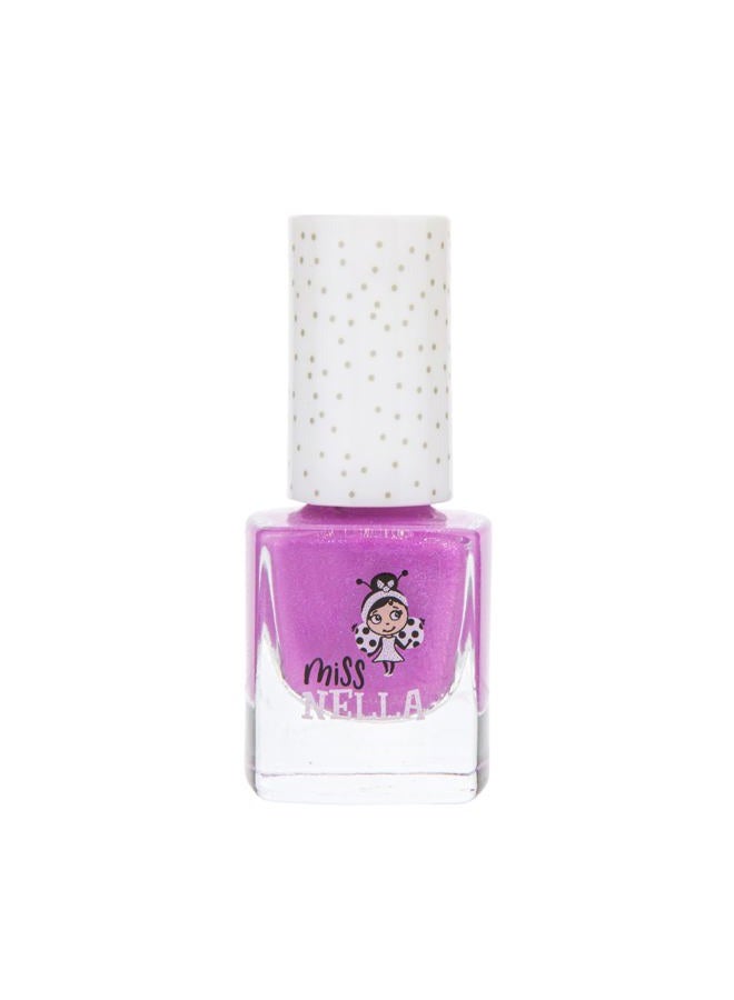 Miss NELLA BLUEBERRY SMOOTHIE – Safe Special Purple glitter Nail Polish for Kids, Non-Toxic & Odor Free Formula for Children and Toddlers, Natural Water Based for Easy Peel Off - Image 4