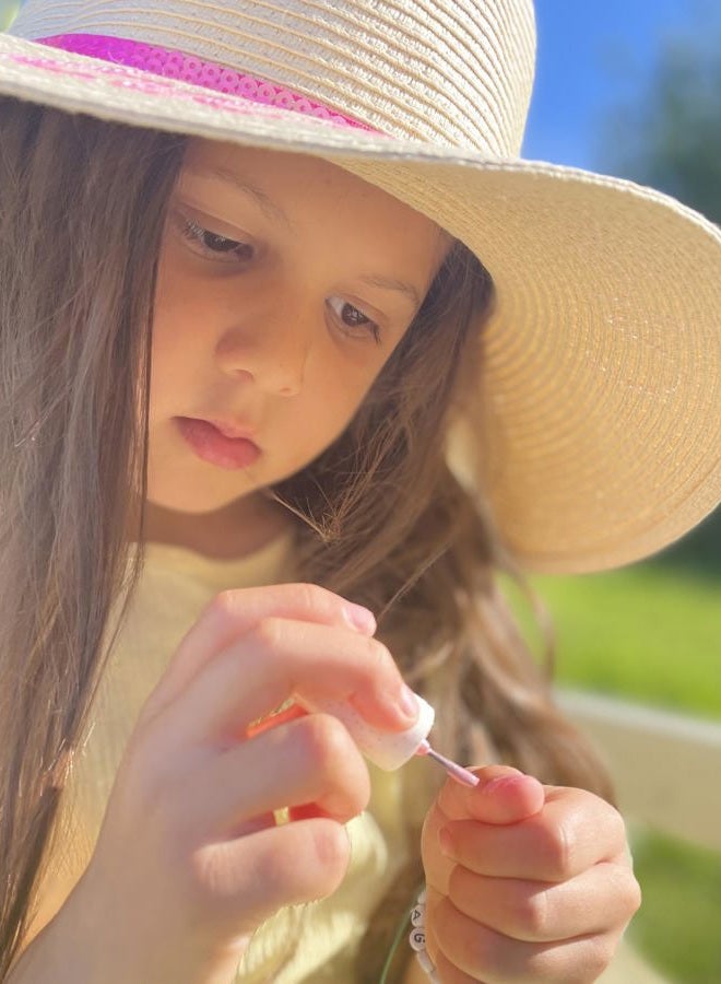 Miss NELLA BLUEBERRY SMOOTHIE – Safe Special Purple glitter Nail Polish for Kids, Non-Toxic & Odor Free Formula for Children and Toddlers, Natural Water Based for Easy Peel Off - Image 5