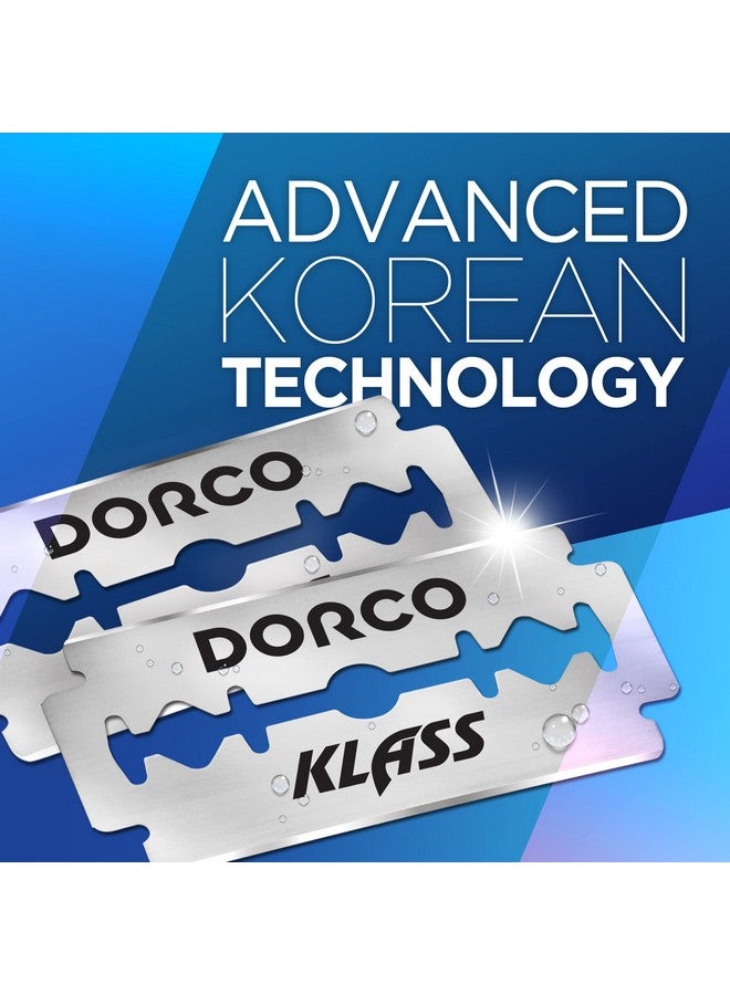 دروكو شفرات حلاقة مزدوجة الحافة من DORCO - شفرات حلاقة مطلية بالكروم والسيراميك لشفرات الحلاقة الآمنة وشفرات الحلاقة ذات الحافة المستقيمة - (50 قطعة) (عبوة من 3 قطع)، للرجال - Image 5