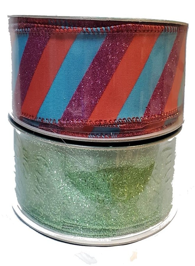 Members Mark Member's Mark Premium 6-Pack Holiday Wired Edge Ribbon 1.5-in/2.5-in x 50-Yds - Image 4