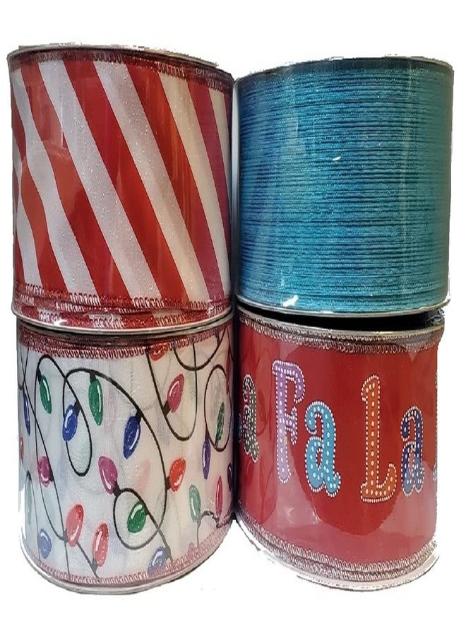 Members Mark Member's Mark Premium 6-Pack Holiday Wired Edge Ribbon 1.5-in/2.5-in x 50-Yds - Image 3