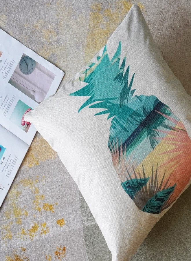 ONWAY Hello Summer Pillow Covers 18x18 Beach Theme Decorative Throw Cushion Cases for Home Patio Party Decor 18x18, Set of 4 - Image 5