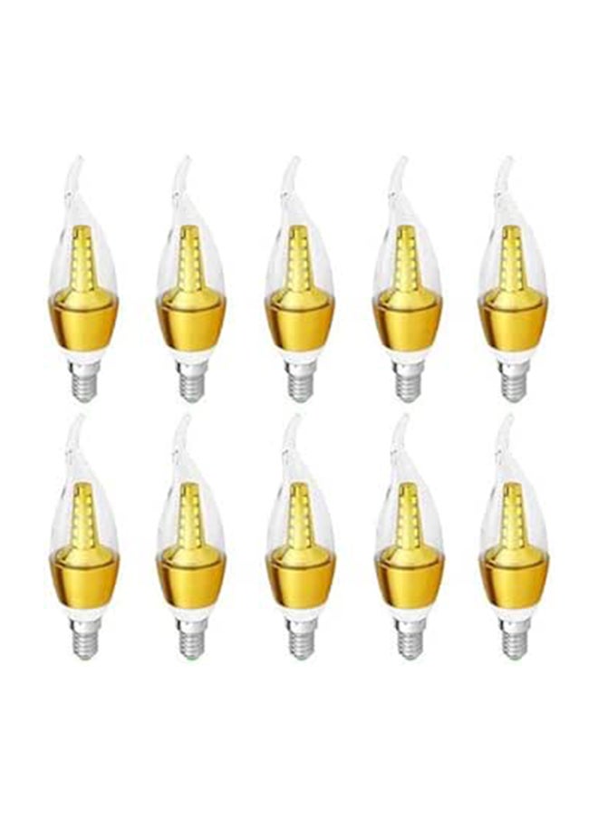 Generic 10 Piece LED 5 Watt Candle Angular Bulb White   2724385809338 