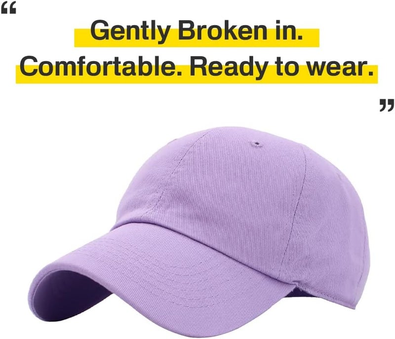 KBETHOS Classic Unisex Cotton Adjustable Low Crown Baseball Cap – Plain Dad Hat - Image 4