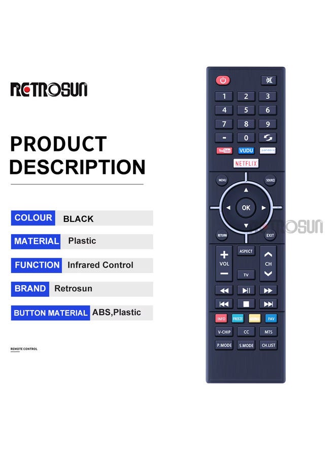 OMETTER New Remote Control For Westinghouse Smart UHD 4K TV WE50UB4417 WE55UB4417 WD40FB2530 WE55UDT108 With VUDU Pandora - Image 3