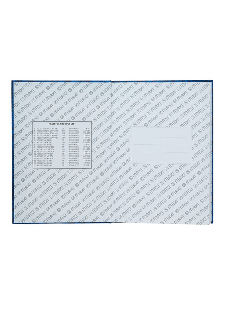 Maxi A4 Size Register Book 96 Sheets Blue Cover  - Image 3
