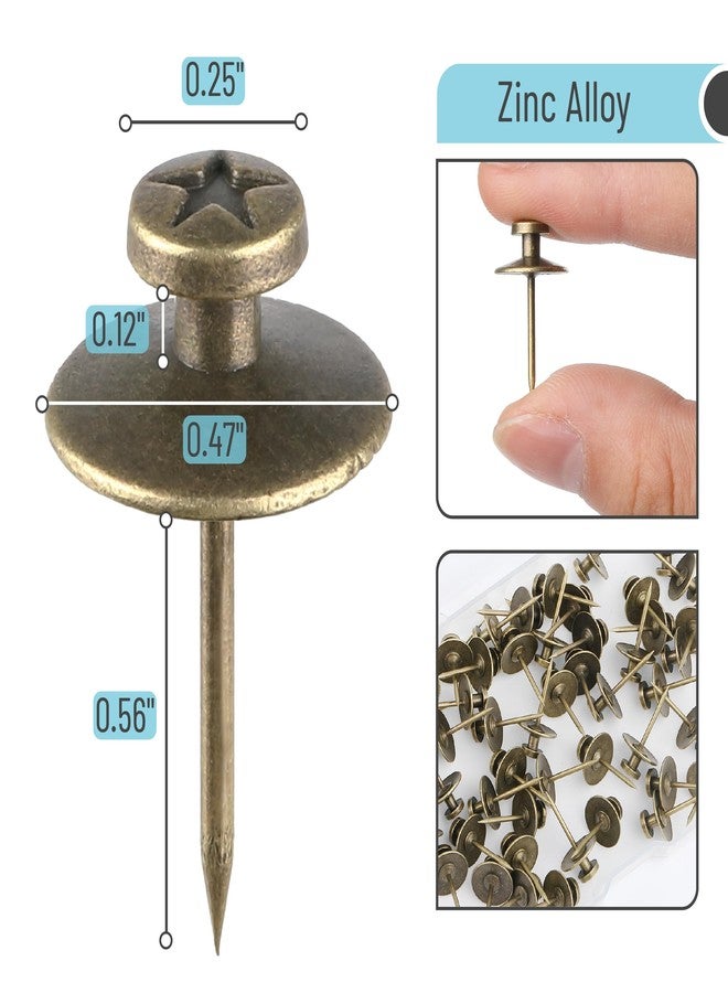 Mr. Pen- Double Headed Picture Hanging Nails, 50 Pack, Bronze, Picture Nails, Tacks for Wall Hangings, Wall Pins for Hanging, Wall Nails for Hanging, Thumb Tacks for Wall Hanging, Picture Hangers - Image 3