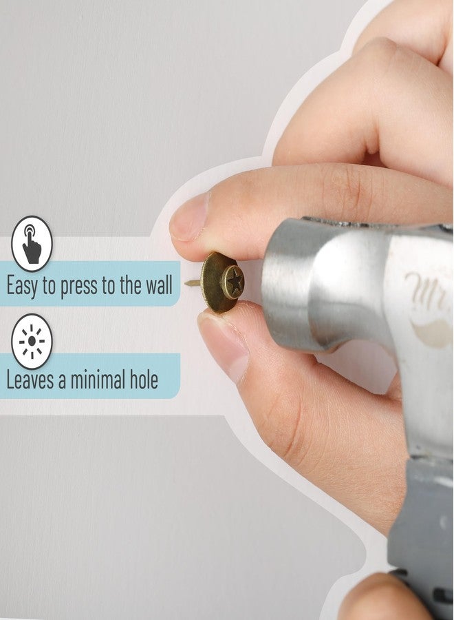 Mr. Pen- Double Headed Picture Hanging Nails, 50 Pack, Bronze, Picture Nails, Tacks for Wall Hangings, Wall Pins for Hanging, Wall Nails for Hanging, Thumb Tacks for Wall Hanging, Picture Hangers - Image 4